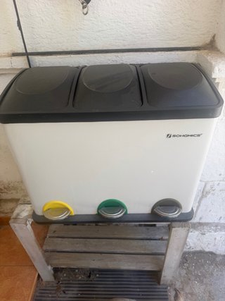 Cubo Basura Reciclaje 3 Compartimentos Songmics