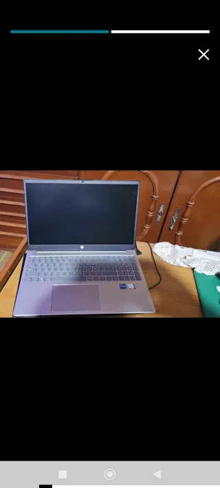 Ordenador HP azul Plata