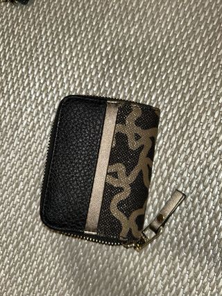 Cartera-monedero Tous Negra y Dorada