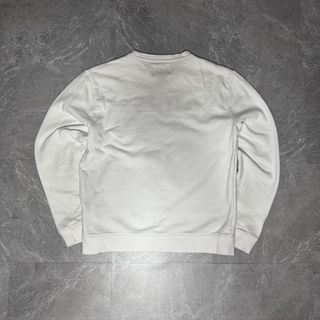 Sudadera Guess blanca logo bordado