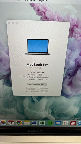 MacBook Pro 13 M1 2020 16GB Gris/Plata