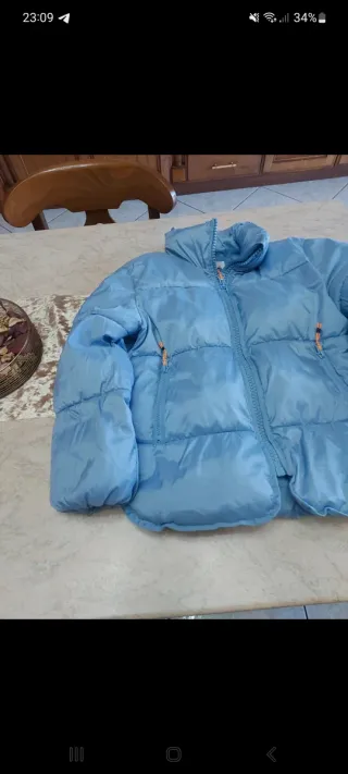 Piumino bambina azzurro
