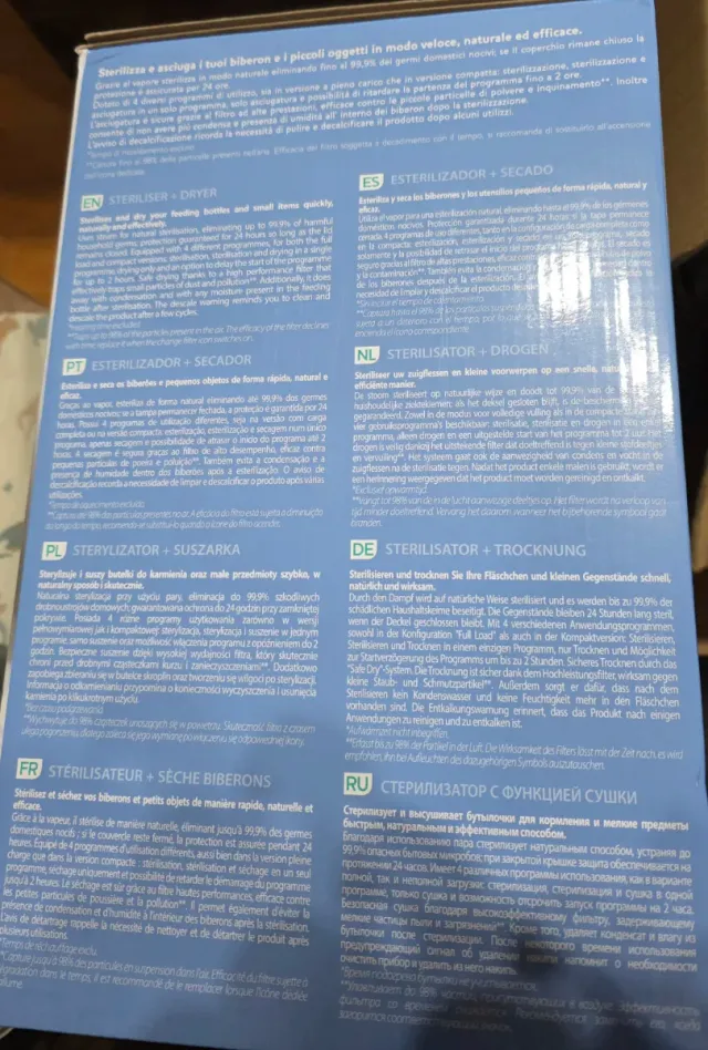 Esterilizador y Secador Chicco+Funda universal ros