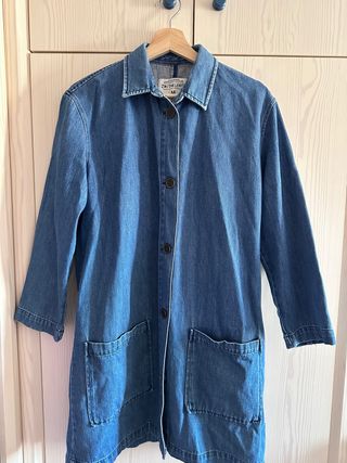 Chaqueta vaquera larga Zara Talla M