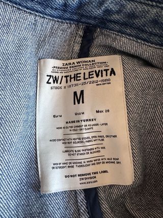 Chaqueta vaquera larga Zara Talla M