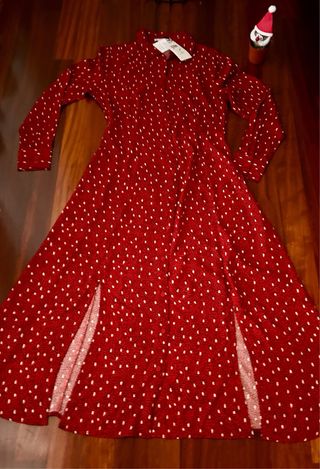 Vestido rojo estampado
