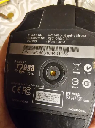 Ratón Gamer Razer Negro