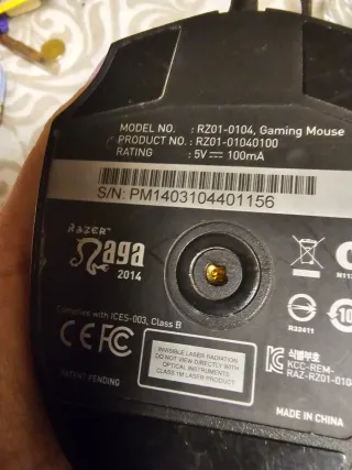 Ratón Gamer Razer Negro