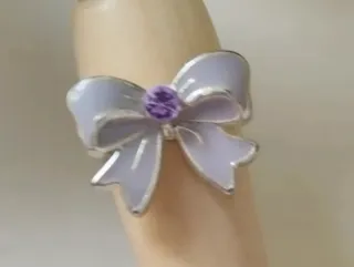 Anillo Lazo Lila Cristal Violeta Ajustable
