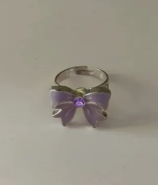 Anillo Lazo Lila Cristal Violeta Ajustable