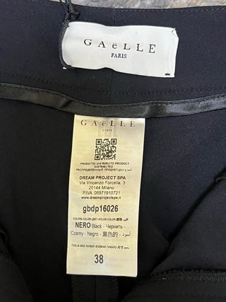Pantaloni Gaelle Paris neri taglia XS