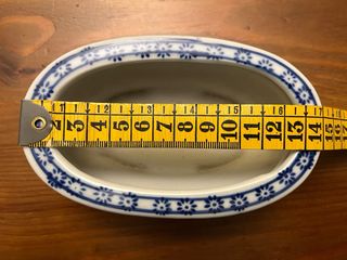 Maceta Bonsái Porcelana Azul y Blanca