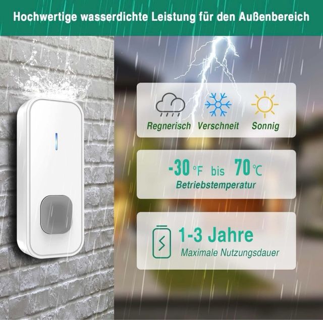 NUOVO! Timbre inalambrico 400m alcance a estrenar