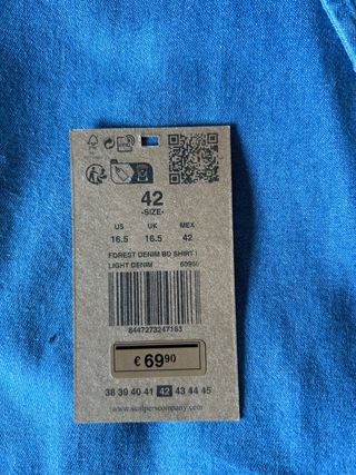 Camisa Vaquera Scalpers Talla 44