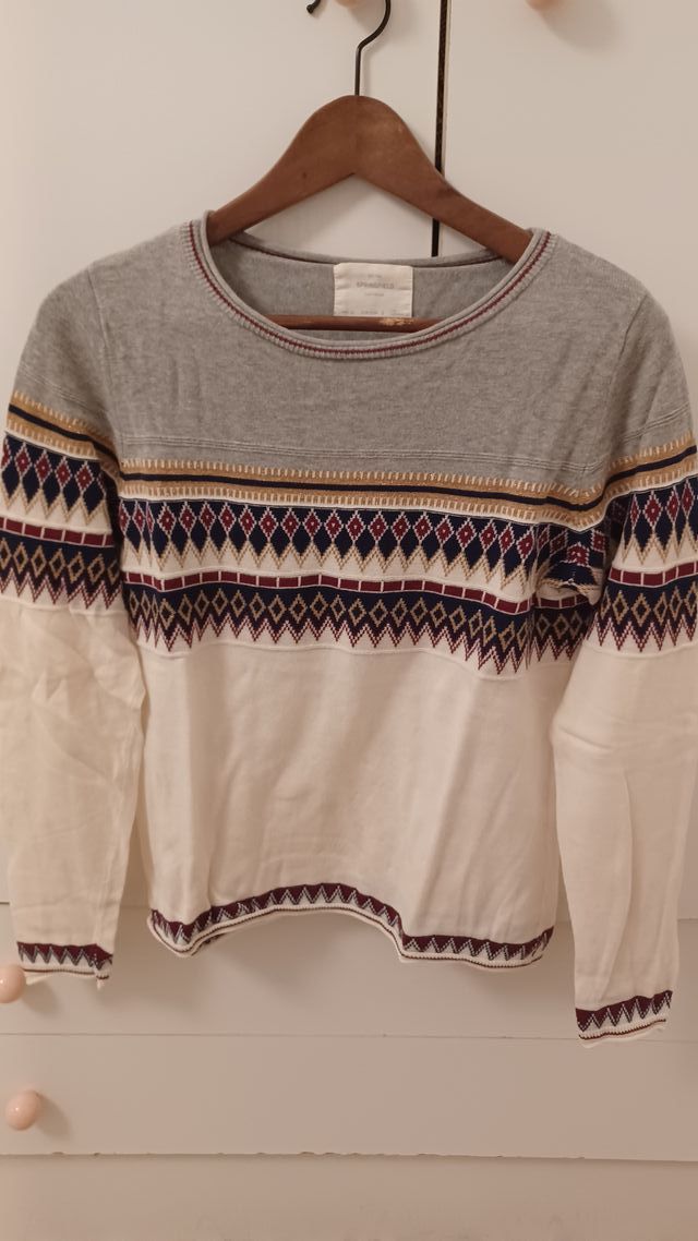 Jersey Springfield gris cenefas fino