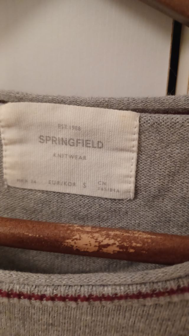 Jersey Springfield gris cenefas fino
