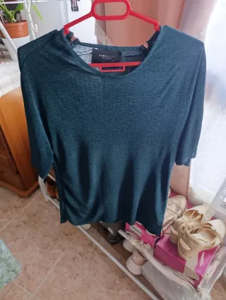Blusa Zara Verde Talla M