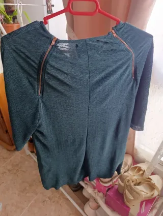 Blusa Zara Verde Talla M