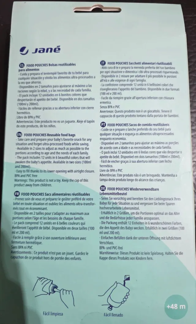 Bolsas Reutilizables Jané Food Pouches x11