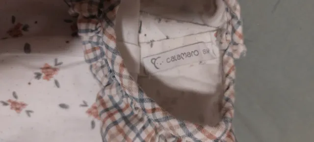 Conjunto bebé floral con capota de 3 a 6 meses