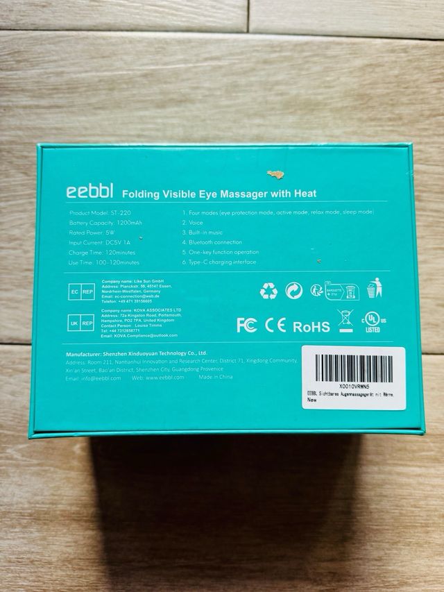 NUEVO! Massaggiatore oculare con Bluetooth e musica