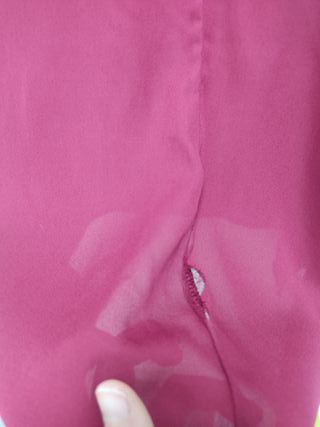 Camisa Gasa Transparente Burdeos Talla XL