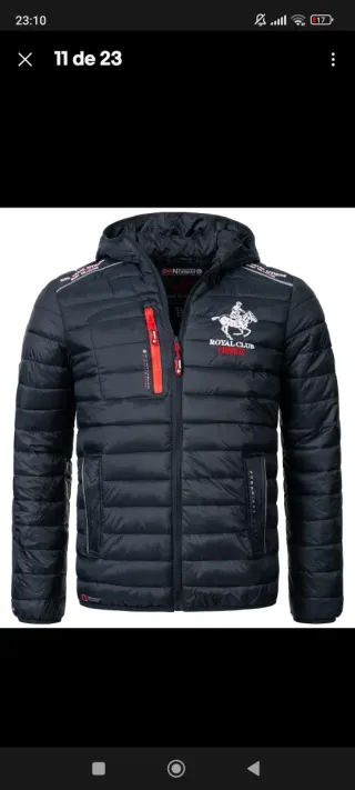 Chaqueta Norway plumífera azul y roja