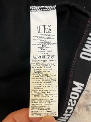 Abito felpa Moschino nero taglia M