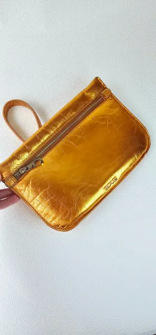 Bolso Tous Piel Naranja metalizado