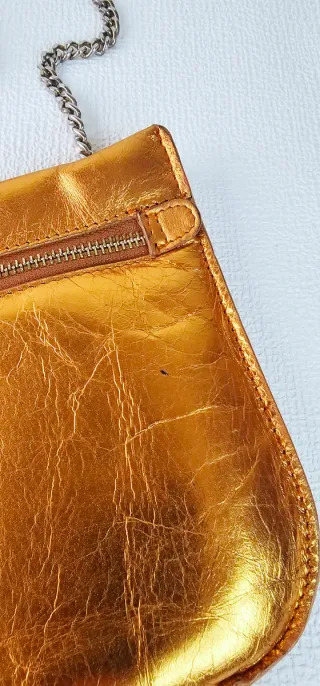 Bolso Tous Piel Naranja metalizado