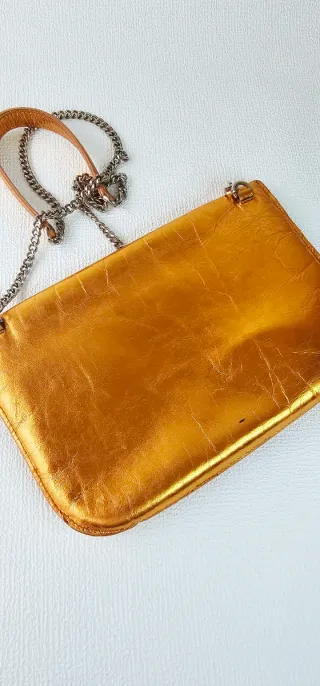 Bolso Tous Piel Naranja metalizado