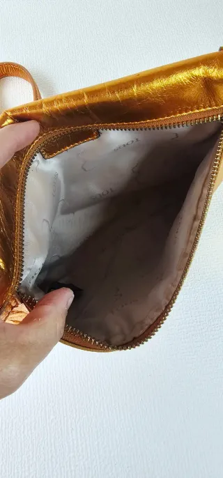 Bolso Tous Piel Naranja metalizado