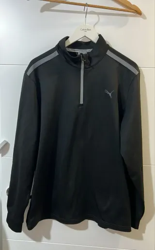 Camiseta Puma negra 1/4 cremallera