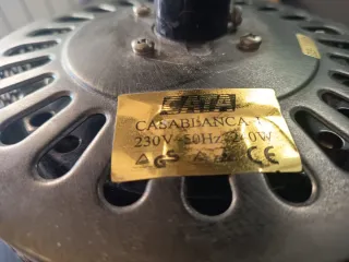 Lámpara Ventilador Madera y Cristal