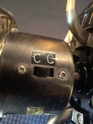 Lámpara Ventilador Madera y Cristal