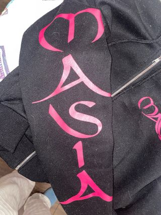 Chaqueta corta Masia negra y rosa