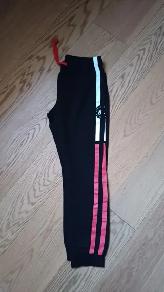 Pantaloni tuta neri con bande laterali - 10-11 y