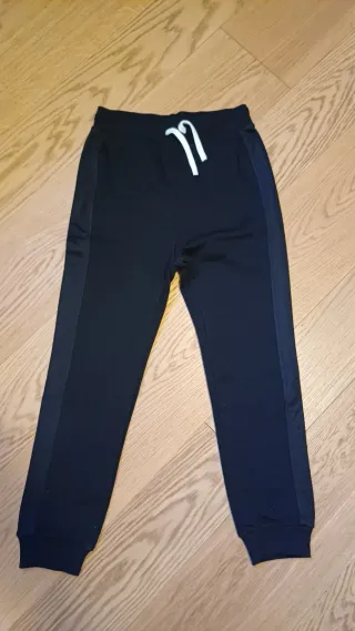Pantaloni tuta neri con bande laterali - 10-11 y