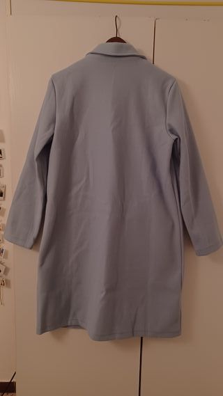 Abrigo paño largo celeste