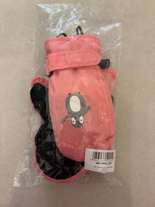 Guantes nieve niña Lupilu pingüino rosa