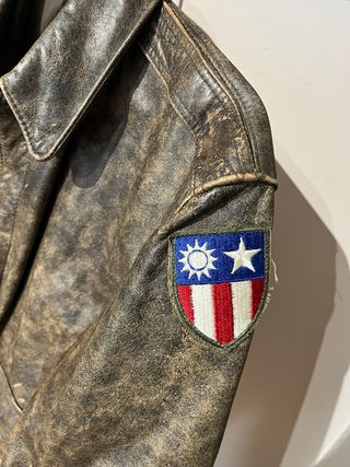 Chaqueta bomber Cuero tipo A2 WW2 Vintage