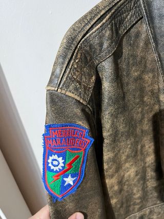 Chaqueta bomber Cuero tipo A2 WW2 Vintage