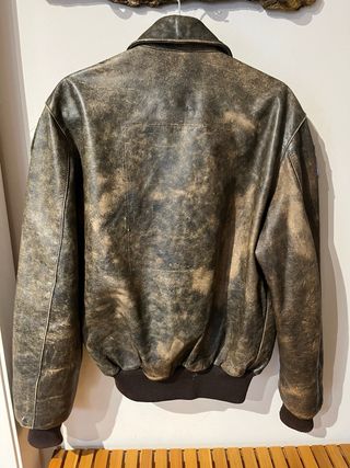 Chaqueta bomber Cuero tipo A2 WW2 Vintage