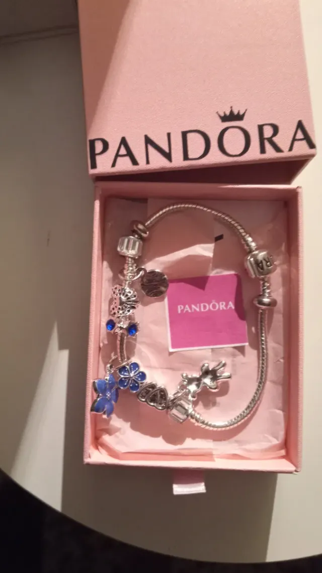 Pulsera Pandora Plata y Azul