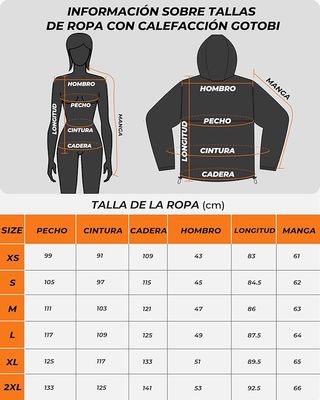Chaqueta Calefactable Mujer Talla L