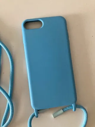 Custodia iPhone Blu con Corda