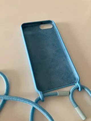 Custodia iPhone Blu con Corda
