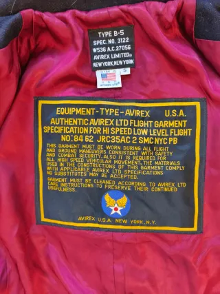 Chaqueta Avirex Peacoat Azul Hecha en USA