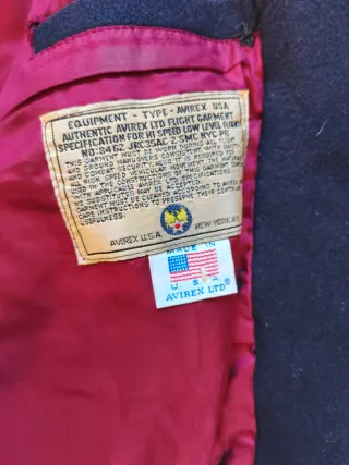 Chaqueta Avirex Peacoat Azul Hecha en USA