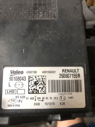 Faro Izquierdo Renault Megane IV